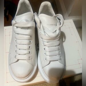Alexander McQueen White Leather Sneakers